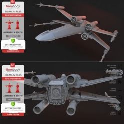 3D model T-65B X-Wing Starfighter – 3D Print