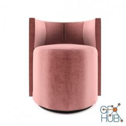 3D model Armchair LouLou by Fendi Casa (Corona)