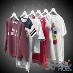 3D model Women's clothing on hangerspro scion