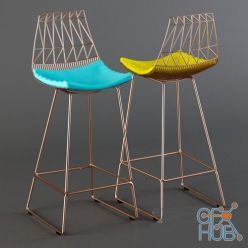 3D model Bend Bar Stool (max)