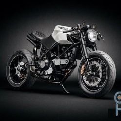 3D model Ducati Custom Cafe Fighter Bike