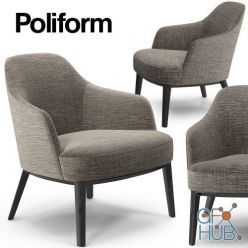 3D model Poliform Jane armchair (max, obj)