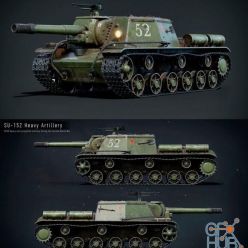 3D model SU152 Soviet Tank PBR