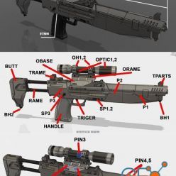 3D model Westar Car Parts Rifle – 3D Print