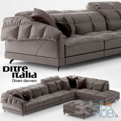 3D model Sofa Dunn Soft Ditre Italia Design Hi-Poly