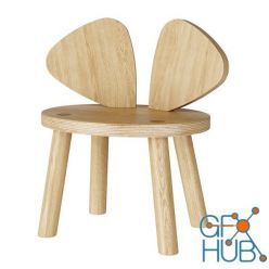 3D model Mouse Chair Oak (2-5 Years) by Nofred