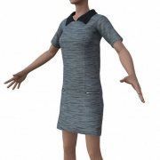 3D model Short dress for women