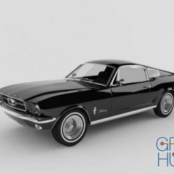 3D model Car Ford Mustang 1965