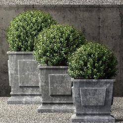 3D model Restoration Hardware estate zinc paneled planters