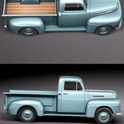 3D model Ford F1 Pickup Truck 1950