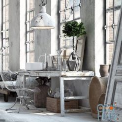 3D model Scandinavian Style Living Room