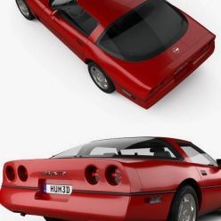 3D model Chevrolet Corvette (C4) coupe 1983