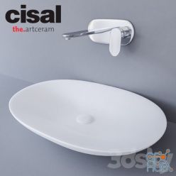 3D model Sink Artceram La Fontana and Cisal LineaViva