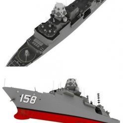 3D model BAE T-26 Frigate Vessel PBR
