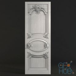 3D model Gray classic door