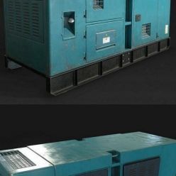 3D model Industrial Diesel Generator PBR