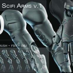 3D model IMM 20 Scifi Arms KitBash with Uvs