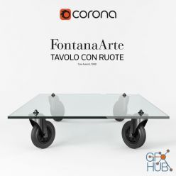 3D model FontanaArte - Tavolo con Ruote