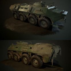 3D model BTR Military Vehicle (PBR)