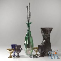 3D model Decorative glass set