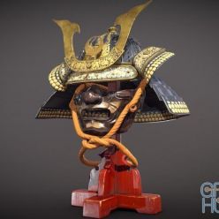 3D model Samurai Helm / Kabuto (Low-poly)