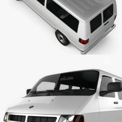 3D model Dodge Ram Passenger Van 1994