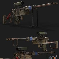 3D model Junk Sniper Rifle PBR