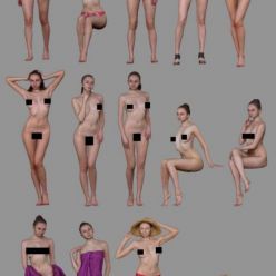 3D model 3D Scan – Female reference pack