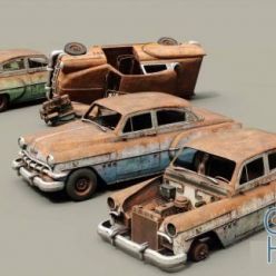 3D model Old Rusty Car