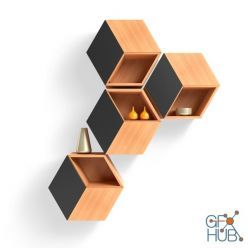 3D model Shelf Cabinets