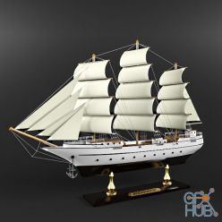 3D model Sailboat on a stand