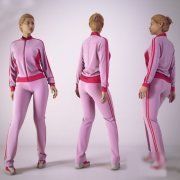 3D model Female mannequin in sports suit