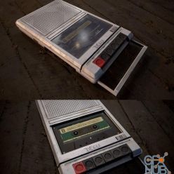 3D model Cassette recorder PBR