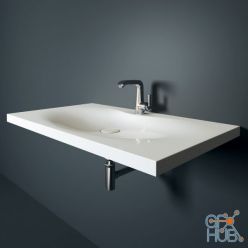 3D model Sink and faucet Bravat Waterfall F173107C