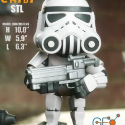 3D model Stormtrooper Chibi