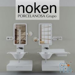 3D model Ceramic washbasin Noken Mood