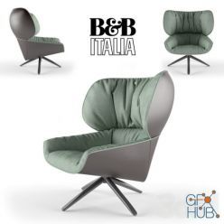 3D model TABANO armchair - B&B Italia