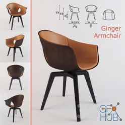 3D model Armchair Ginger Poltrona Frau