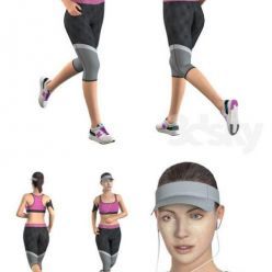 3D model Jogging Girl