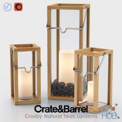 3D model CROSBY Lanterns with Pillar Candles