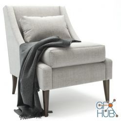 3D model Gray colour armchair