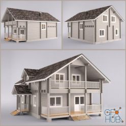 3D model Cottage (max 2010, obj)