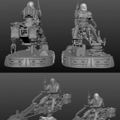 3D model Mandalorian Diorama – 3D Print