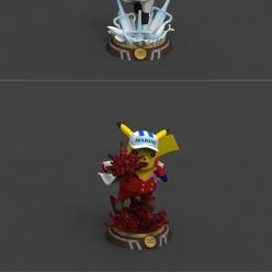 3D model ﻿Pikachu as One Piece Admirals – 3D Print