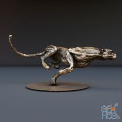3D model The bronze figure of cheetah