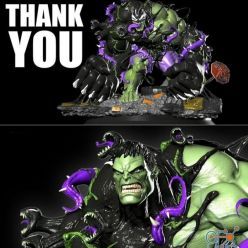 3D model Venomized Hulk – 3D Print