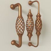 3D model Copper door handles