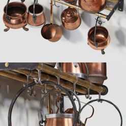 3D model Set of old copper utensils