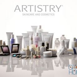 3D model ARTISTRY skincare and cosmetics