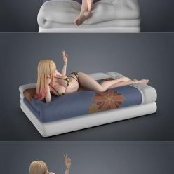 3D model Marin Kitagawa on bed – 3D Print